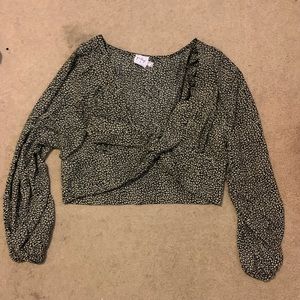 Princess Polly long sleeve tie front top